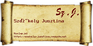 Székely Jusztina névjegykártya